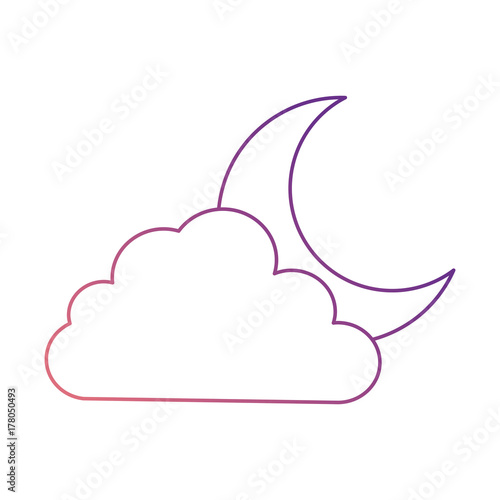 cloud sky with moon