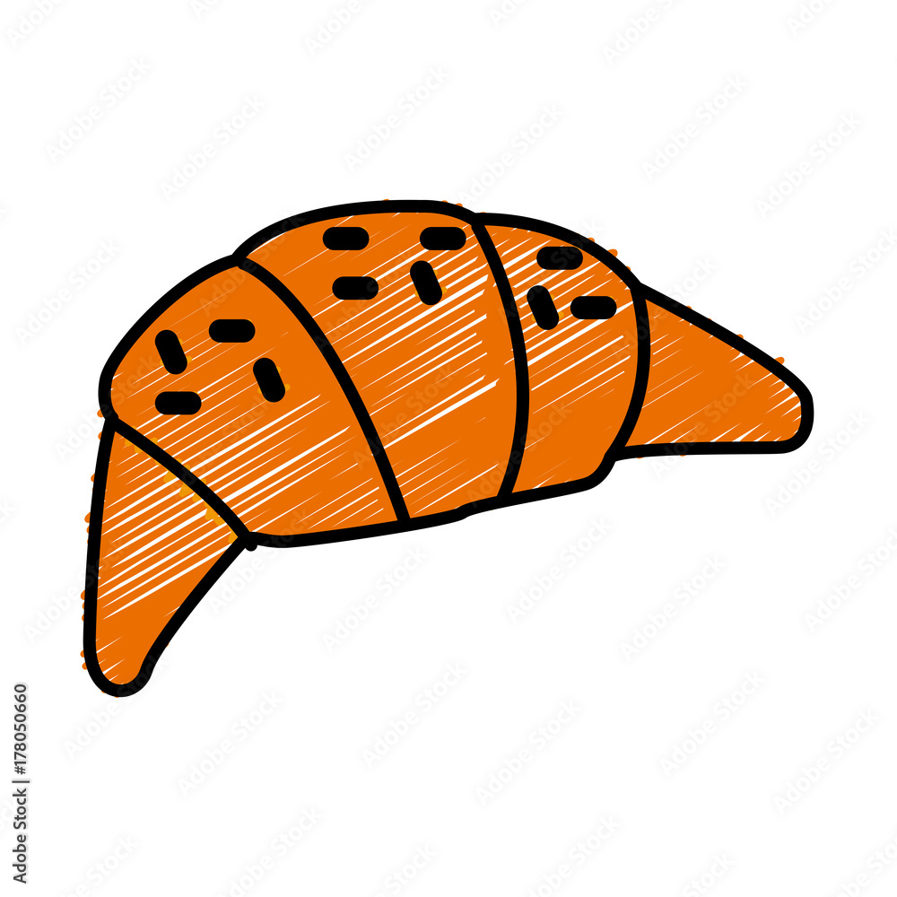 Croissant french bread icon vector illustration graphic design Croissant french bread icon vector illustration graphic design