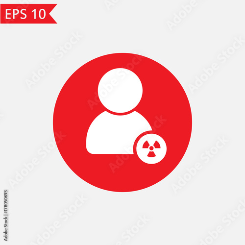 User radioactive icon Vector.