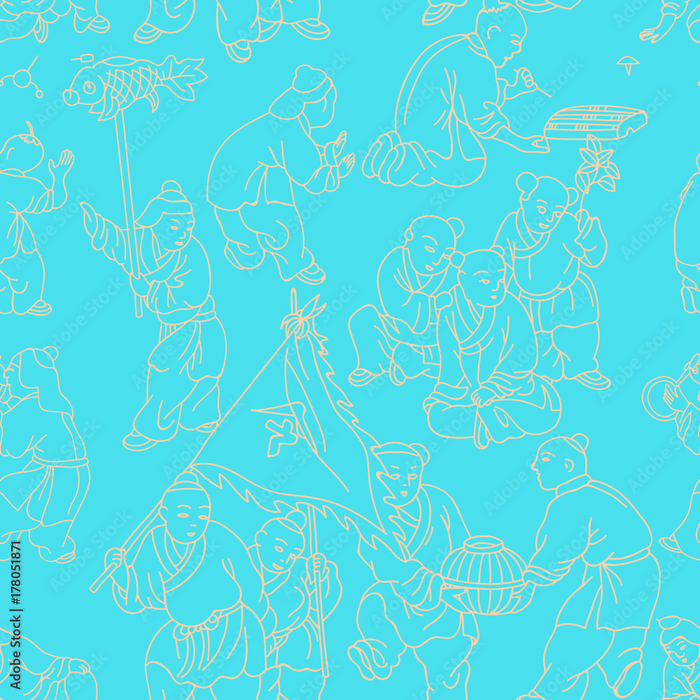 Fototapeta premium playing children