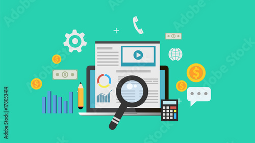 Search engine marketing vector banner for your design eps 10