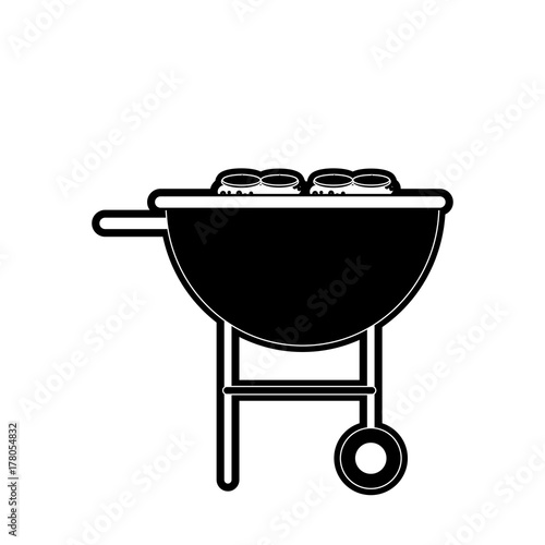 bbq grill icon image vector illustration design