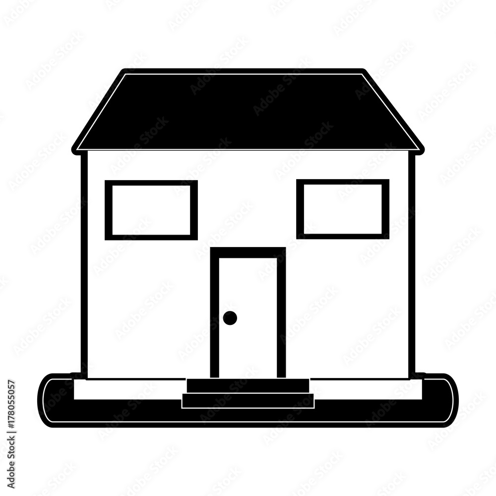 family home or one story house icon image vector illustration design family home or one story house icon image vector illustration design