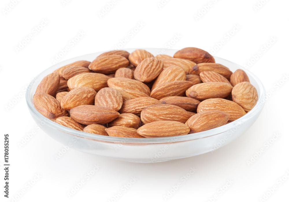 Almonds isolated on white background with clipping path Almonds isolated on white background with clipping path