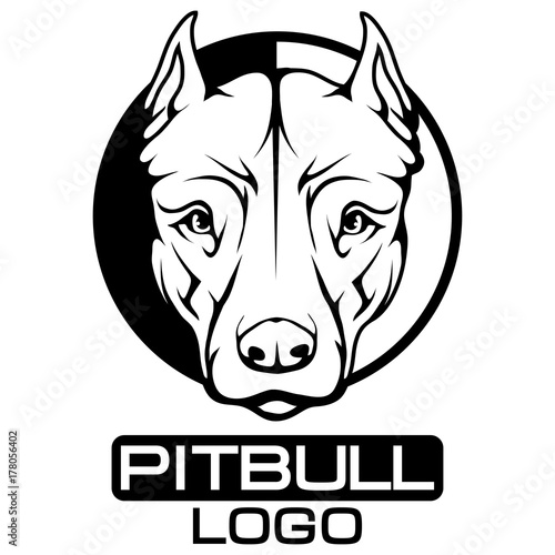 pit bull terrier dog logo
