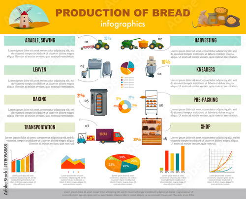 Bread Production Infographics