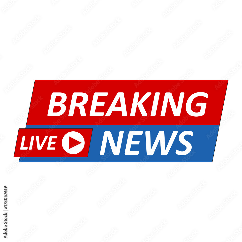 Breaking News Logo, Live Banner.TV news, Mass media design. Breaking News Logo, Live Banner.TV news, Mass media design.