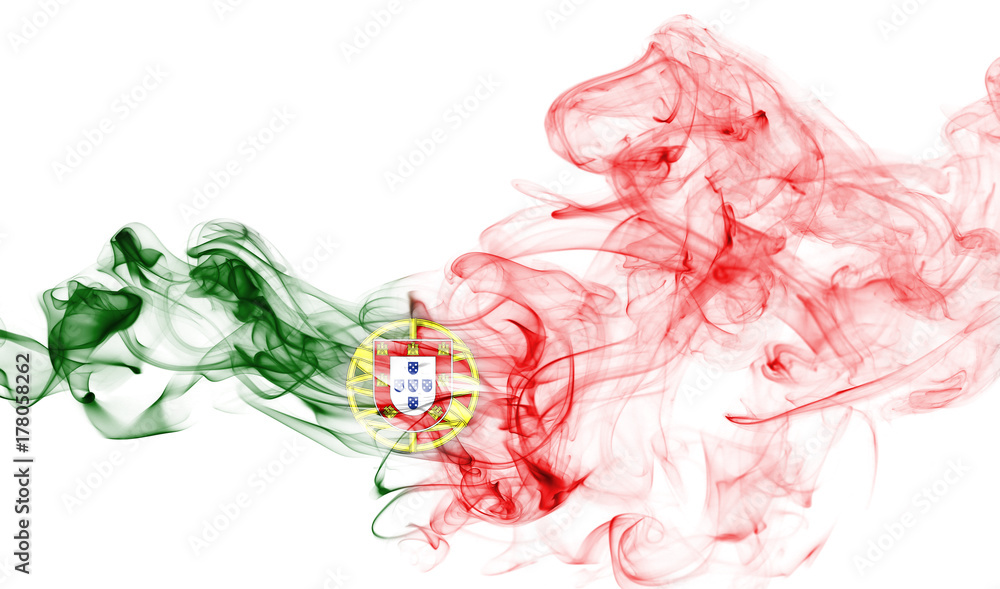 Portugal flag smoke Portugal flag smoke