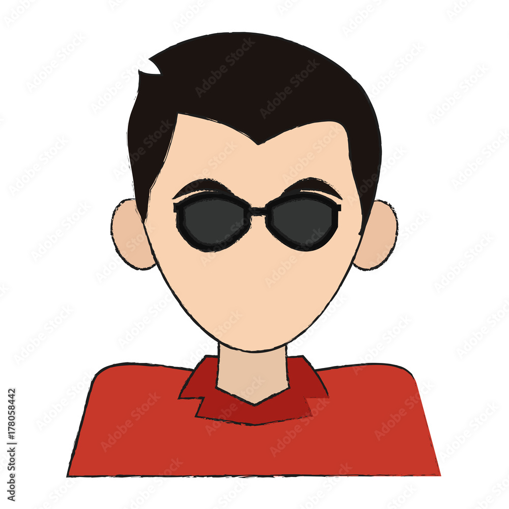 man wearing sunglasses avatar portrait icon image vector illustration design man wearing sunglasses avatar portrait icon image vector illustration design