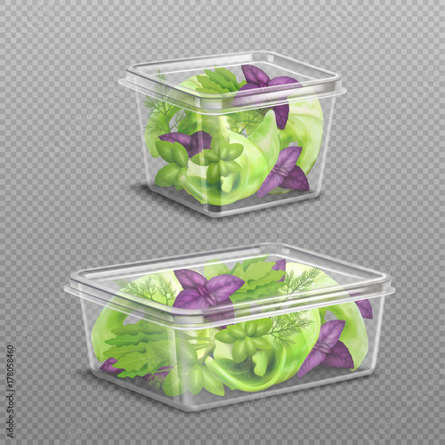 Fresh Salad Plastic Storage Transparent 