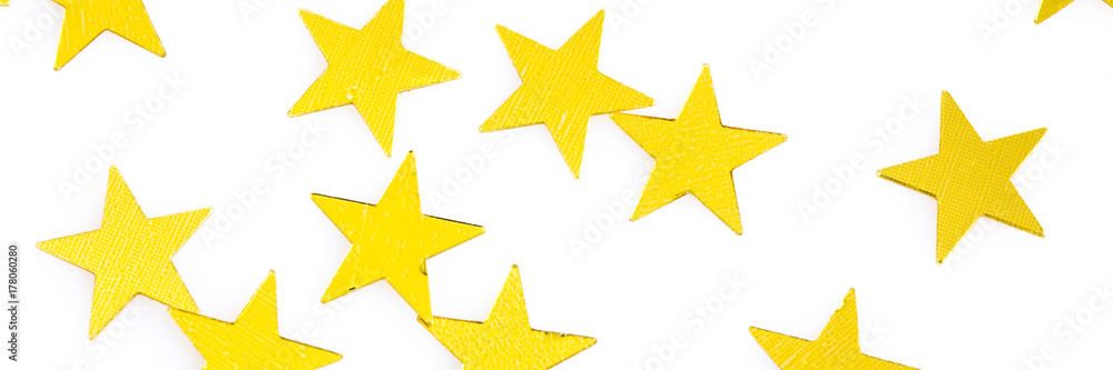 Obraz premium gold stars isolated panorama