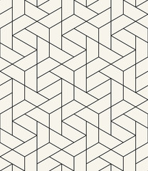 Fotobehang Vormen patronen Strak geometrisch raster patroon zwart wit  © sunspire