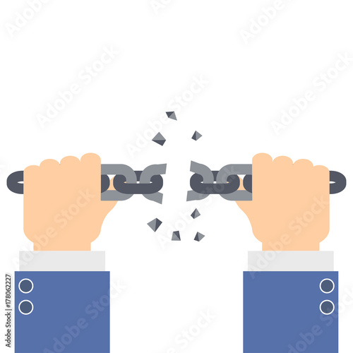Businessman hands tearing