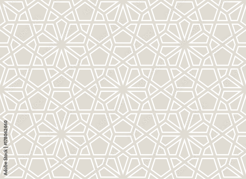 arabic geometric seamless ornament pattern