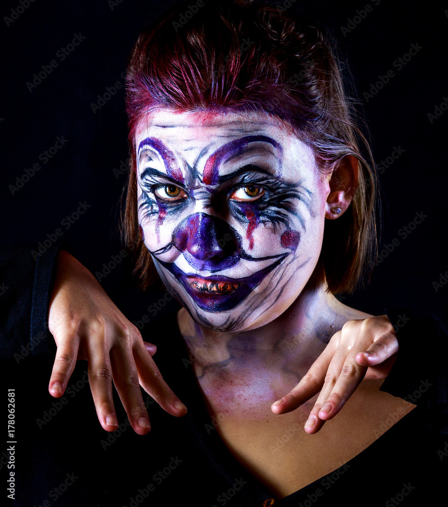 Halloween ugly clown Stock Photo | Adobe Stock