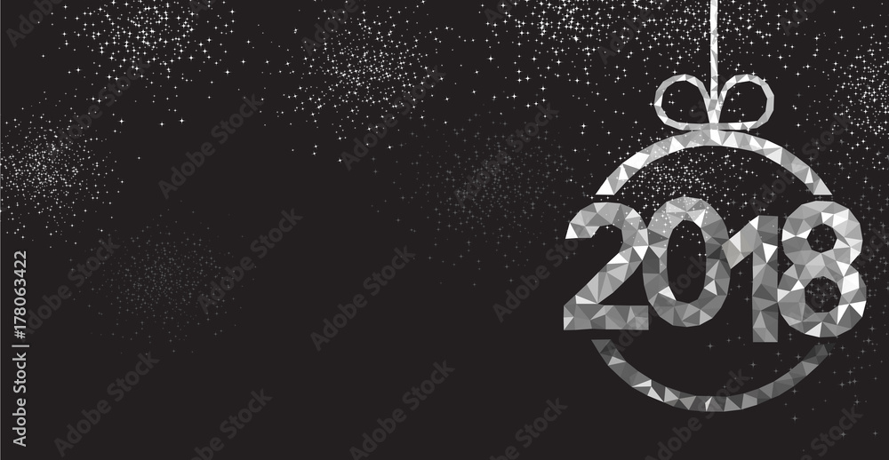 Black 2018 New Year background. Black 2018 New Year background.