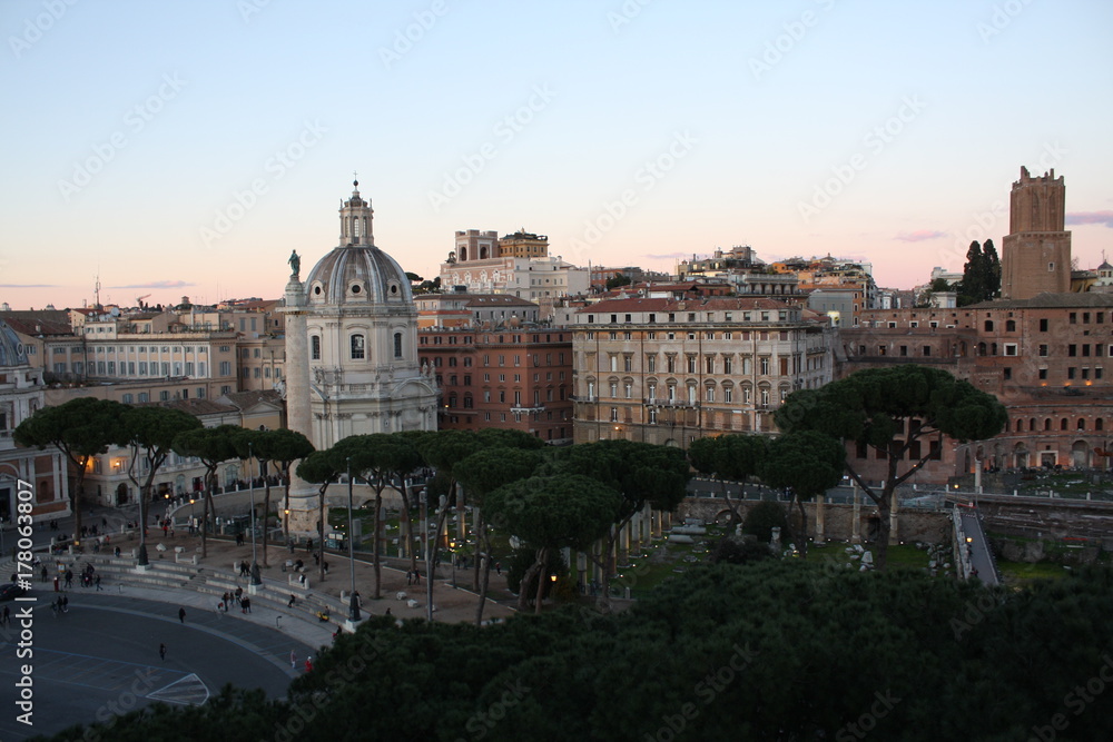 Cityscape of Rome, Italy