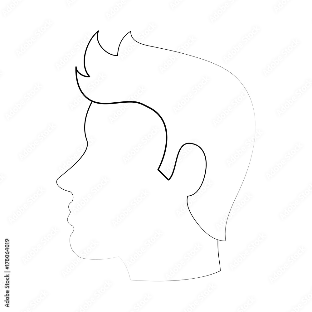 man dark skin avatar head sideview icon image vector illustration design man dark skin avatar head sideview icon image vector illustration design