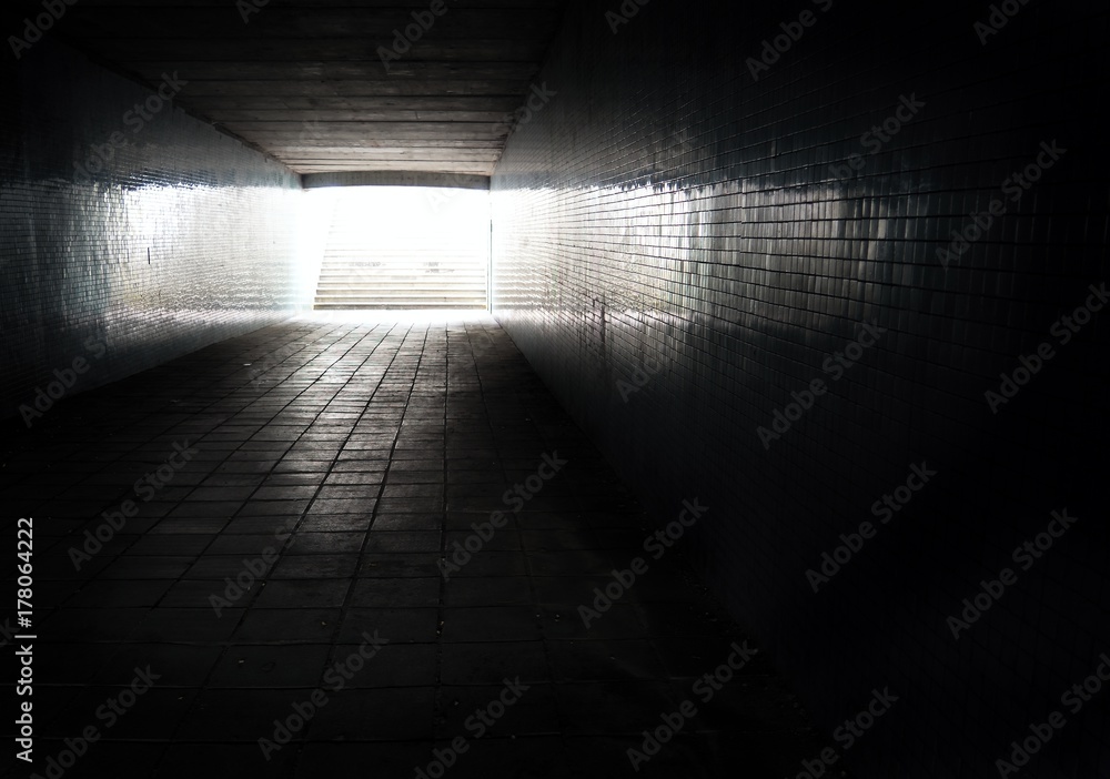 Dark undrespass with light at the end Dark undrespass with light at the end