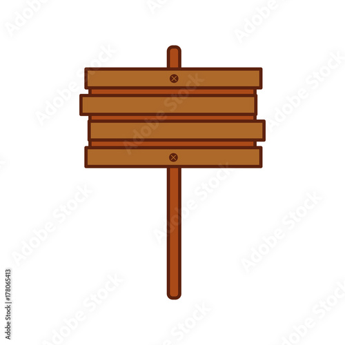 wooden sign post blank brown symbol © Gstudio
