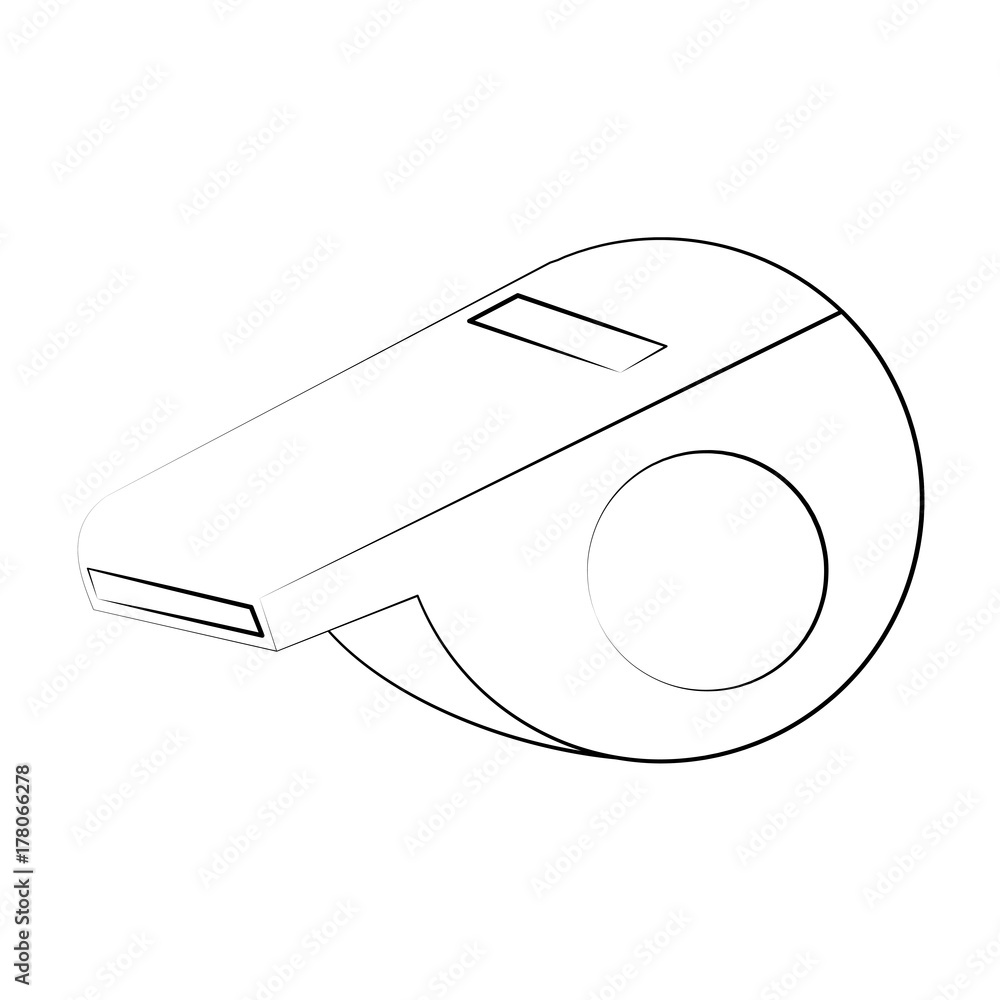 blow whistle icon image vector illustration design black sketch line blow whistle icon image vector illustration design black sketch line