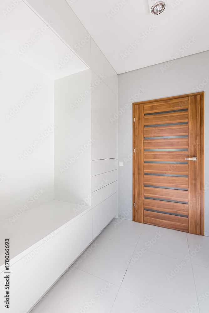 Home with wooden internal door Home with wooden internal door