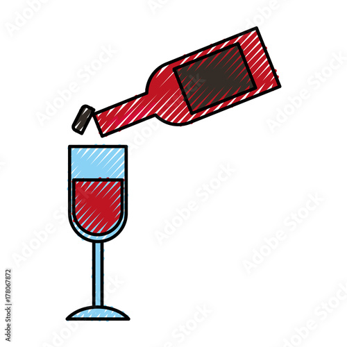 wine bottle pouring into a wineglass thanksgiving celebration