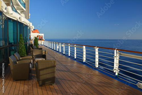 Open deck on cruise ship