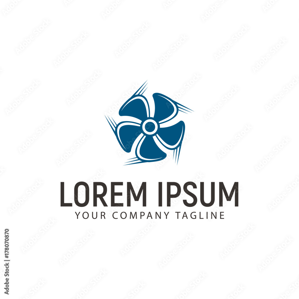 turbine fan logo design concept template turbine fan logo design concept template