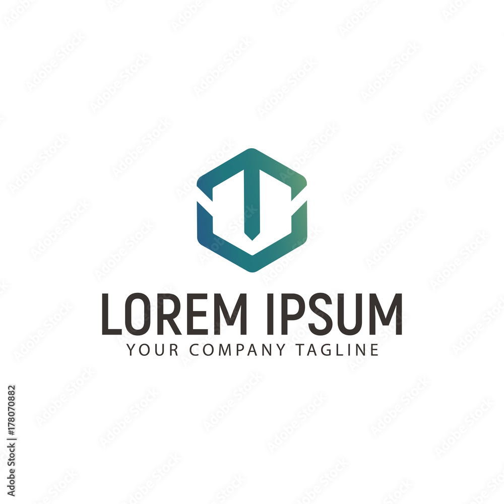 letter T logo. technology modern design concept template