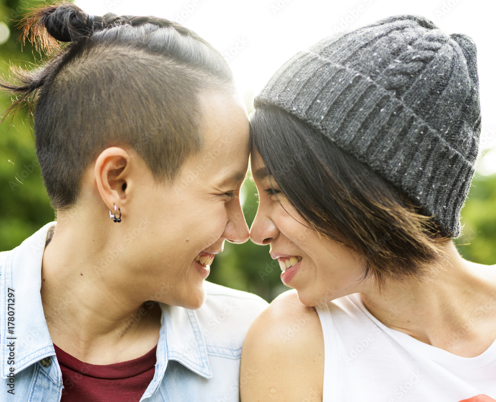 LGBT asian lesbian couple Stock Photo | Adobe Stock