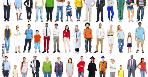 Group Multiethnic Diverse Mixed Occupation People Concept