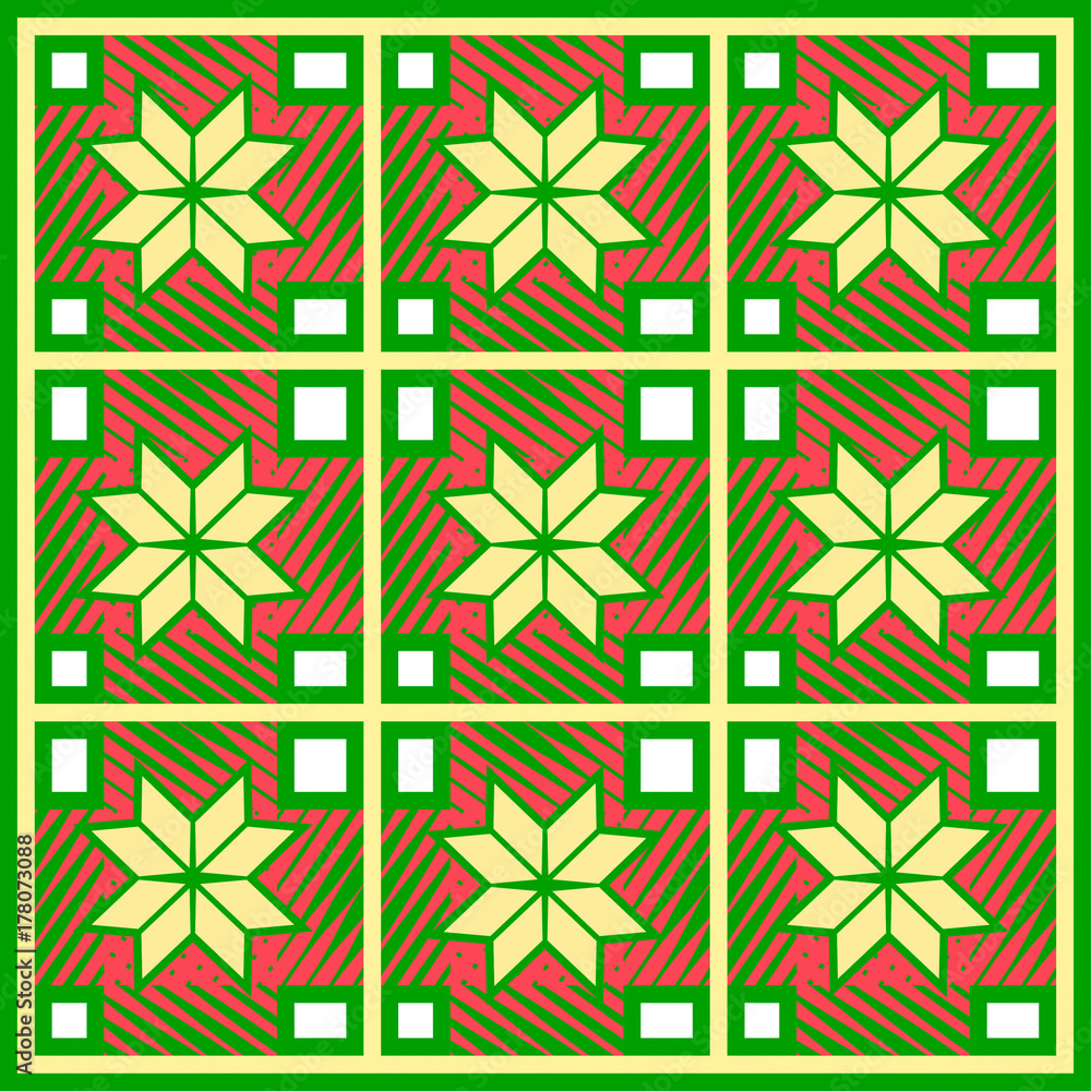 Checkered christmas seamless pattern. Checkered christmas seamless pattern.
