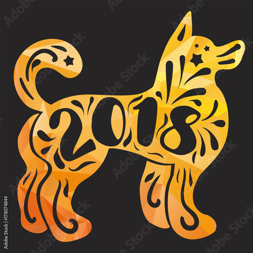Happy New 2018 Year Lettering