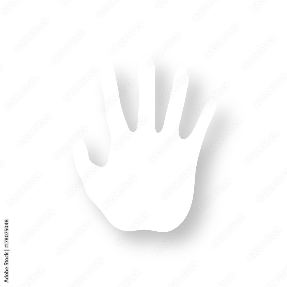 Icon mit Schatten - Hand Icon mit Schatten - Hand