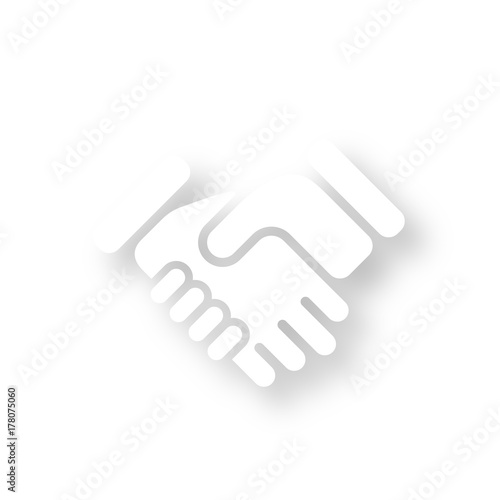 Icon mit Schatten - Handschlag - Kooperation