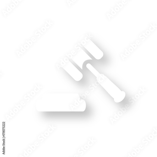 Icon mit Schatten - Richterhammer - Gericht