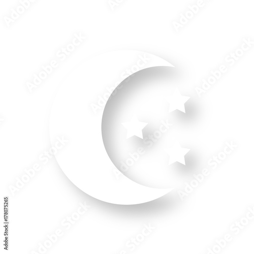 Icon mit Schatten - Mond und Sterne - Schlaf