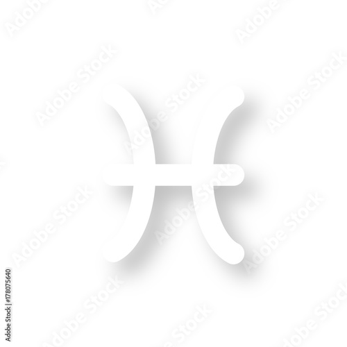 Icon mit Schatten - Fisch - Horoskop