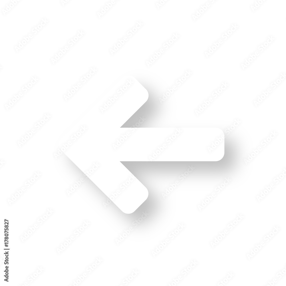 Icon mit Schatten - Pfeil links - Auskunft