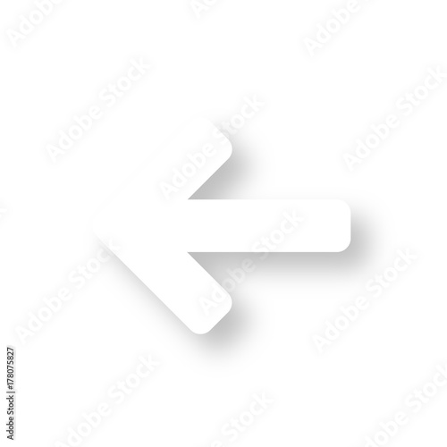 Icon mit Schatten - Pfeil links - Auskunft