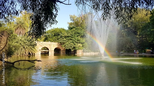 Rainbow at fountain 