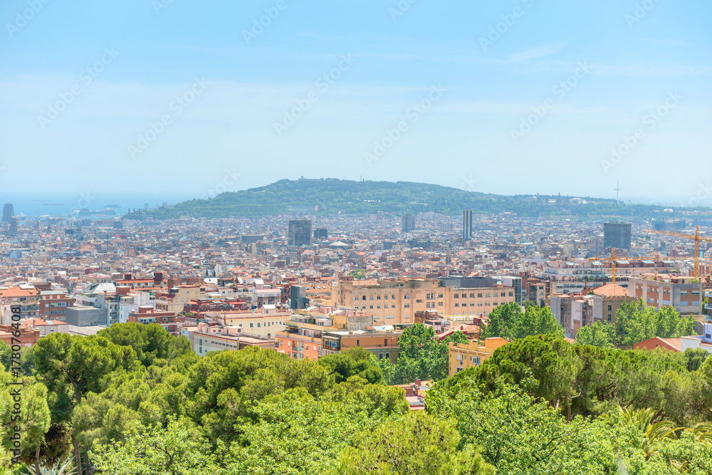 Panoramic view of city of Barcelona