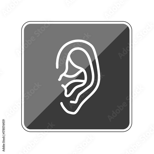 Ohr im Profil - Reflektierender App Button