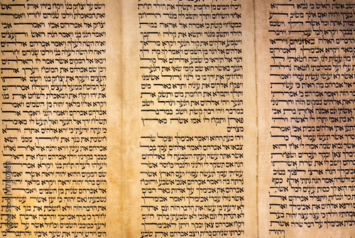 Fotografia, Obraz A Sefer Torah or Torah scroll is a handwritten copy of the Torah, the holiest book in Judaism