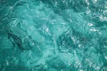 Keuken achterwand Turquoise Blauw oceaanwater met zacht oppervlak  © evannovostro
