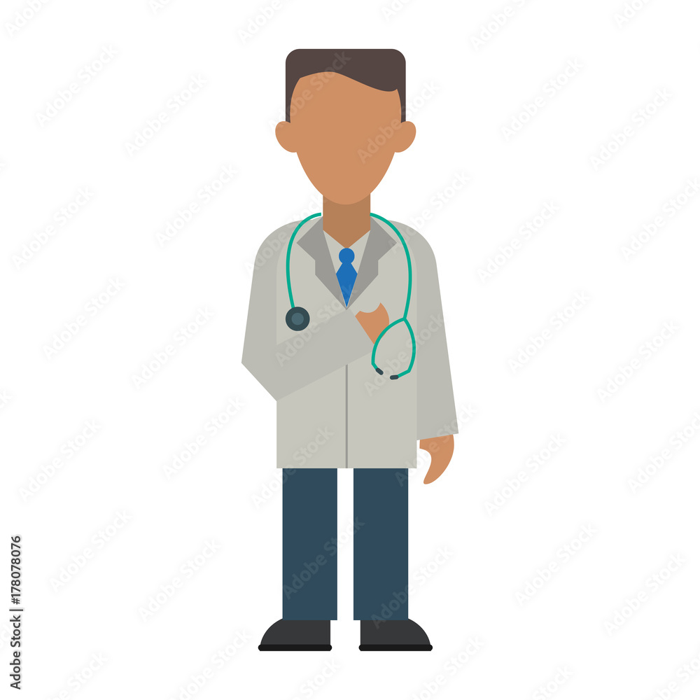 doctor with hand on chest avatar full body icon image vector illustration design doctor with hand on chest avatar full body icon image vector illustration design