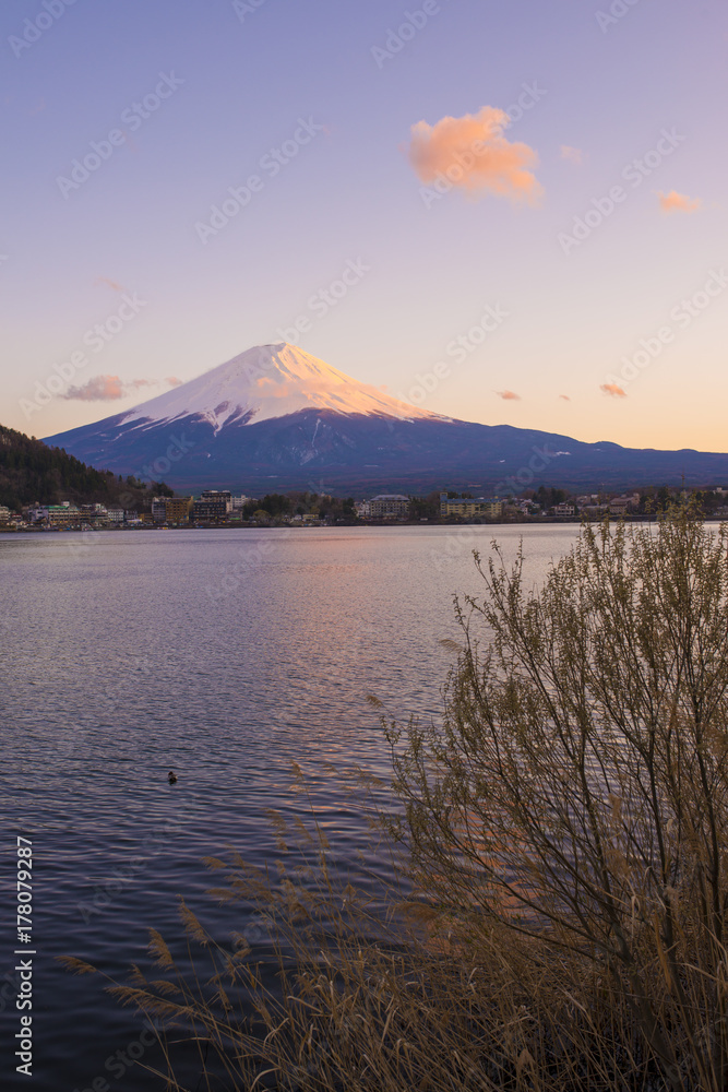Mount Fuji at lake Kawaguchi, Japan Mount Fuji at lake Kawaguchi, Japan