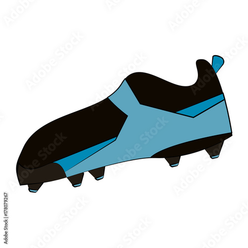 cleats football soccer shoes icon image vector illustration design 