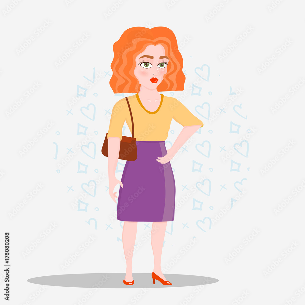 elegant young woman in smart casual fashion elegant young woman in smart casual fashion